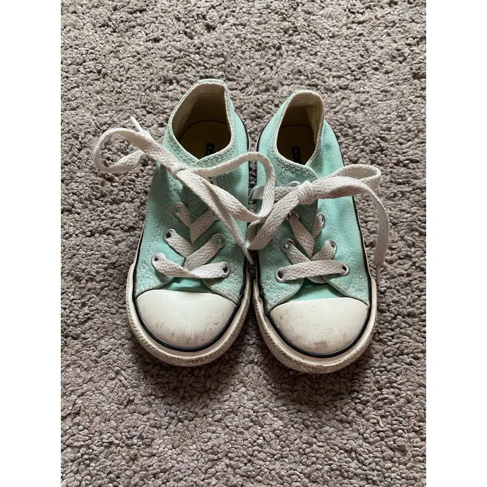 Girls Mint Converse All Star Shoes